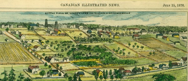 Sketch of the Lundy's Lane battlefield and Village of Drummondville, July 15, 1876.
